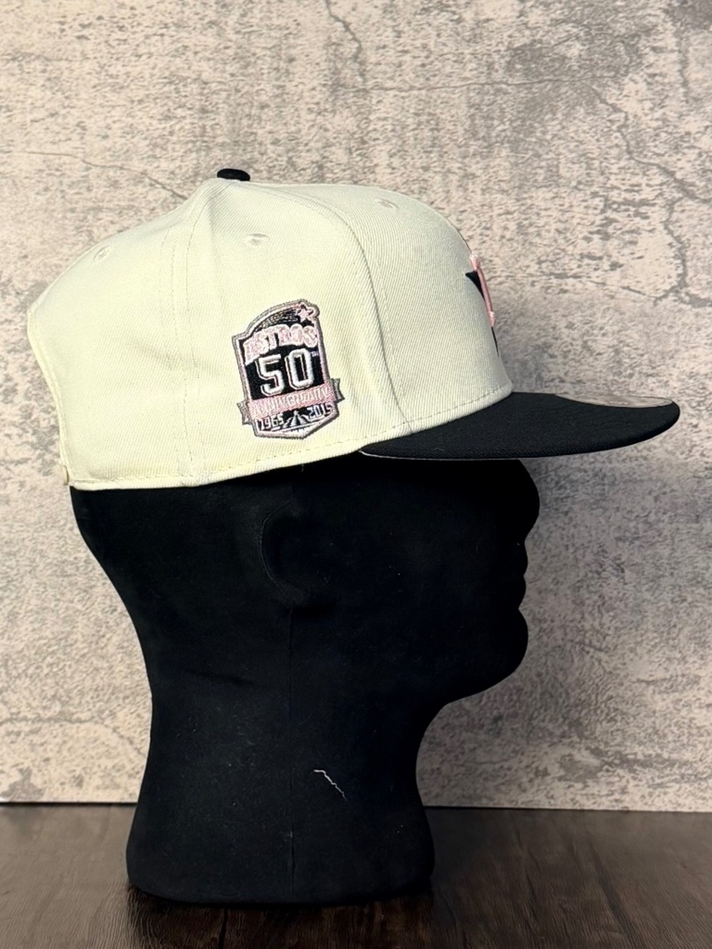 New Era 9FIFTY Houston Astros Star H 50th Anniv Patch SnapBack Flat Brim MLB Hat - Picture 7 of 9